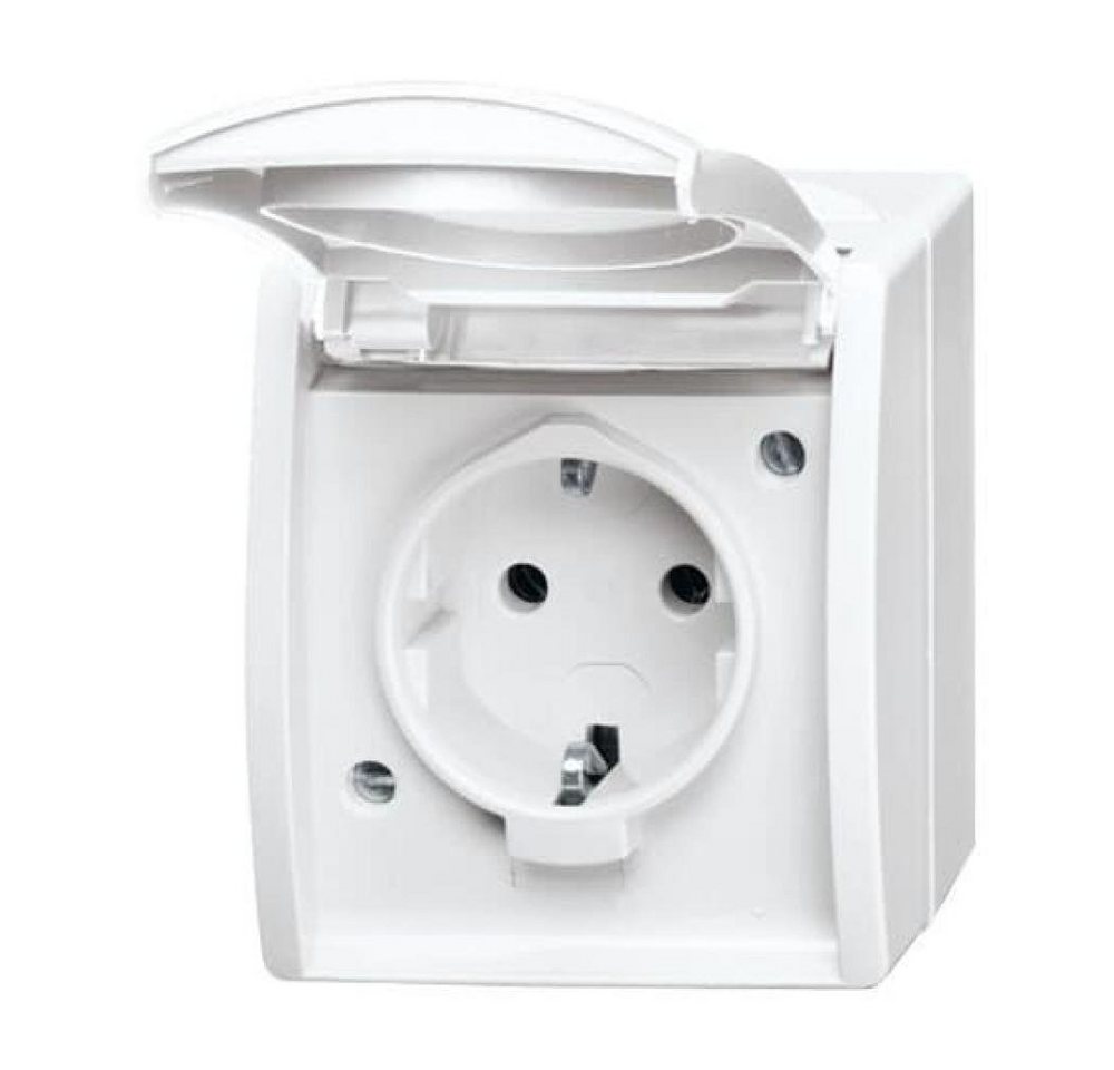 Busch-Jaeger Verteiler Busch-Jaeger 20 EW-54, SCHUKO® Steckdose mit Klappdeckel von Busch-Jaeger