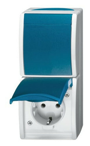 BUSCH 2601/6/20 EW-53 Kombination Steckdose/Wechse von Busch