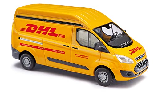 Busch Ford Transit Custom Hochdach Kastenwagen DHL LKW Spielzeugfahrzeug für Kinder (Maßstab 1:87, Yellow, Unisex) Busch Ford Transit Custom Hochdach Kastenwagen DHL LKW Spielzeugfahrzeug für Kinder (Maßstab 1:87, Yellow, Unisex) von Busch