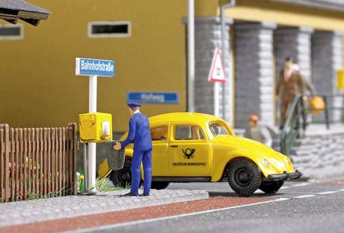 Busch 7887 H0 PKW Modell Volkswagen Käfer mit Postmann und Briefkasten Busch 7887 H0 PKW Modell Volkswagen Käfer mit Postmann und Briefkasten von Busch