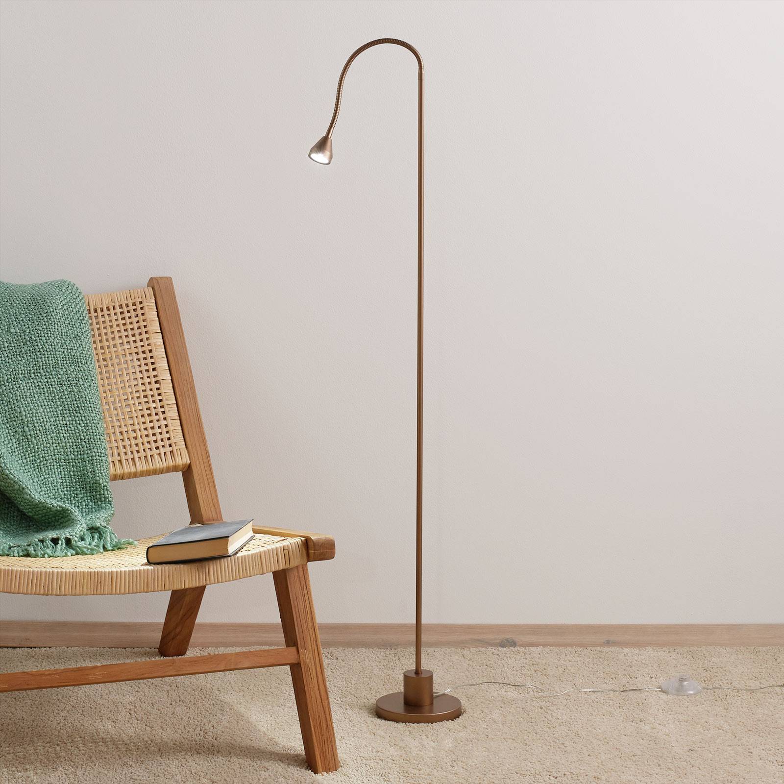 LED-Stehleuchte Mini, flexibler Arm, antik, 5.000K LED-Stehleuchte Mini, flexibler Arm, antik, 5.000K von Busch