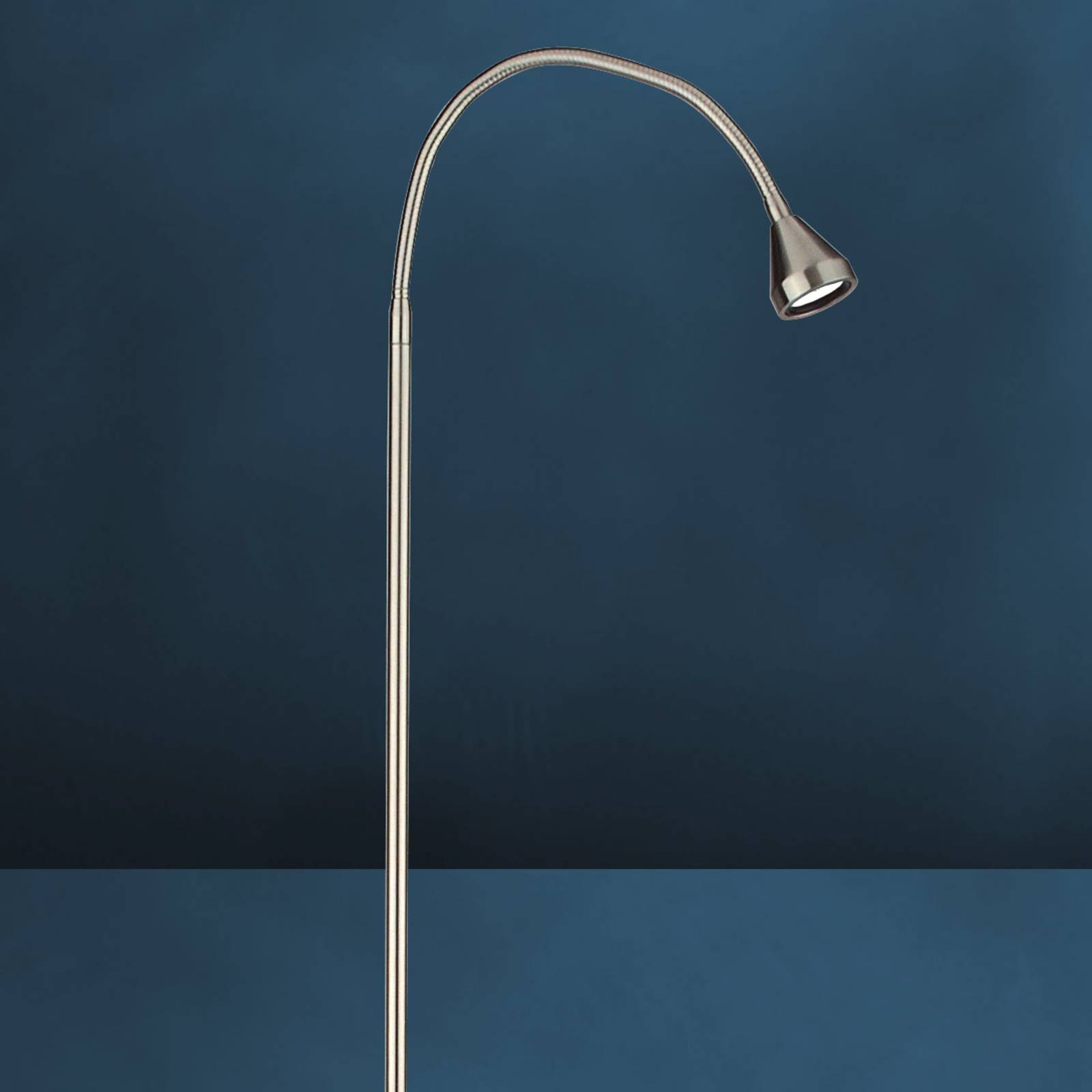 LED-Stehleuchte Mini, flexibler Arm, nickel, 5.000K von Busch