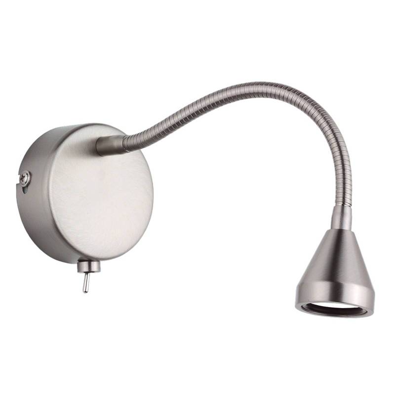 LED-Wandleuchte Mini, flexibler Arm, nickel, 3.000K von Busch