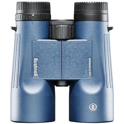 Bushnell - H2O 2 - Fernglas - 10x42 Dunkelblaues - Dachkant - Voll multivergütet - Wasserdicht/Beschlagfrei - Drehbare Augenmuscheln - Wassersport - Bootfahren - 150142R von Bushnell