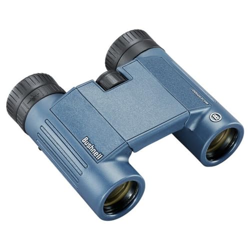 Bushnell - H2O 2 - Fernglas - 12x25 Dunkelblaues - Dachkant - Voll multivergütet - Wasserdicht/Beschlagfrei - Drehbare Augenmuscheln - Wassersport - Bootfahren - 132105R von Bushnell