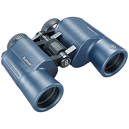 Bushnell - H2O 2 - Fernglas - 12x42 Dunkelblau Porro - Voll multivergütet - Wasserdicht/Beschlagfrei - Drehbare Augenmuscheln - Wassersport - Boote von Bushnell