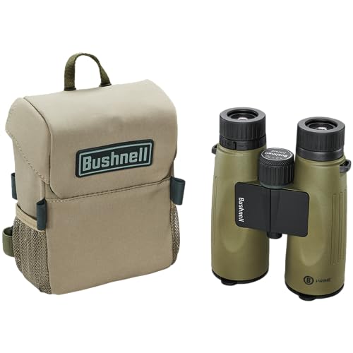 Bushnell Prime 12x50 Fernglas und Tresor Bino Caddy Kombinationspack, wasserdichtes Jagdfernglas mit robuster Fernglas-Tasche für Jagd, Vogelbeobachtung und Wandern von Bushnell