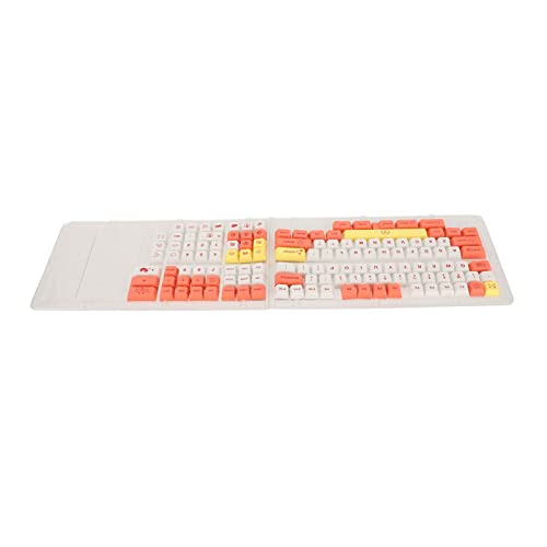 BusoTh DIY-Tastatur-Tastenkappen, Ergonomische Mechanische Tastenkappen PBT 130 Tasten für Spiele (Pinke Katze) von BusoTh