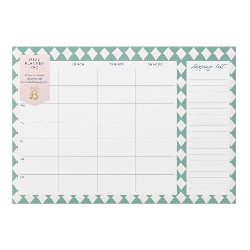 Busy B Meal Planner Pad - Wöchentlicher Abreiß-Essensplaner & Einkaufslisten mit zwei Magneten - Harlequin Busy B Meal Planner Pad - Wöchentlicher Abreiß-Essensplaner & Einkaufslisten mit zwei Magneten - Harlequin von Busy B
