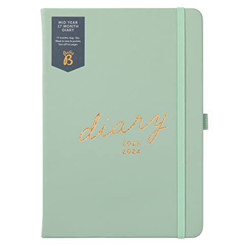 Busy B Mid Year 17 Month Diary August 2023 - Dezember 2024 - Salbei - Kunstleder akademische Tagebuch mit Wochenansicht Planer mit Stifthalter, elastischem Verschlussband und Aufbewahrungstaschen Busy B Mid Year 17 Month Diary August 2023 - Dezember 2024 - Salbei - Kunstleder akademische Tagebuch mit Wochenansicht Planer mit Stifthalter, elastischem Verschlussband und Aufbewahrungstaschen von Busy B