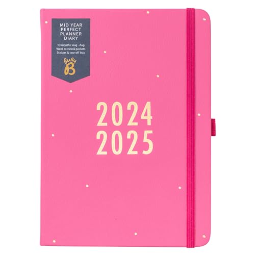 Busy B – Mid-Year Perfect Planner Terminkalender ab August 2024 bis August 2025 - Pink - Kunstleder A5 Wochenübersicht Planer mit Stifthalter, Stickern und Listenblock Busy B – Mid-Year Perfect Planner Terminkalender ab August 2024 bis August 2025 - Pink - Kunstleder A5 Wochenübersicht Planer mit Stifthalter, Stickern und Listenblock von Busy B