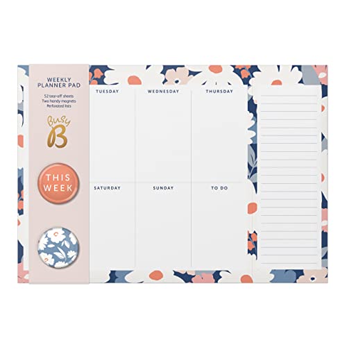 Busy B Weekly Planner Pad - 52 Abreißblätter - Blumen von Busy B