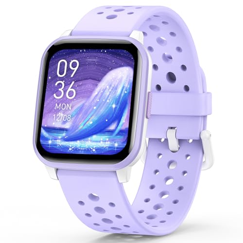 Butele Kinder Smart Watch Mädchen Jungen für Kinder Geschenke für 4-16 Jahre alt mit Schlafmodus 20 Sportmodi Schrittzähler Geburtstagsgeschenk (B-Lila) von Butele