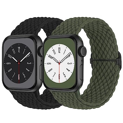 Geflochtenes Solo-Loop-Armband, kompatibel mit Apple Watch, 42 mm, 44 mm, 45 mm, 46 mm, 49 mm, für Damen und Herren, verstellbares, dehnbares Armband, elastisches Sportarmband für iWatch Serie 10, 9, Geflochtenes Solo-Loop-Armband, kompatibel mit Apple Watch, 42 mm, 44 mm, 45 mm, 46 mm, 49 mm, für Damen und Herren, verstellbares, dehnbares Armband, elastisches Sportarmband für iWatch Serie 10, 9, von Butifacion