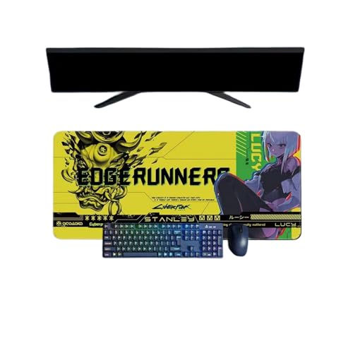ButkUs Cyberpunk Edgerunners XXL-Mauspad, 800 x 300 mm, Mauspad, Gaming-Tastatur, wasserdicht und 3 mm, Unterseite aus rutschfestem Gummi, strukturierte Oberfläche von ButkUs