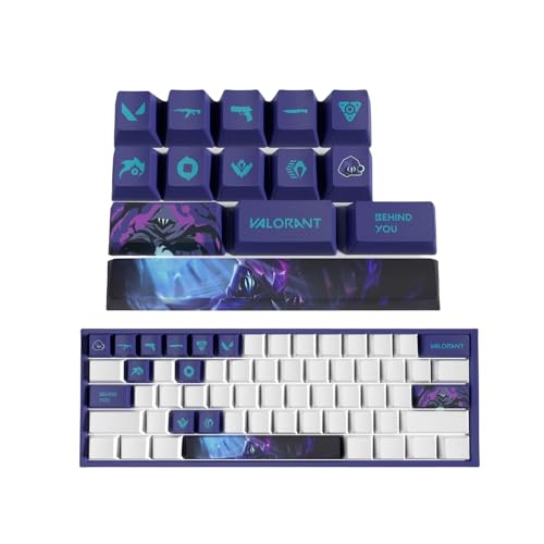 ButkUs Valorant Omen Set mit 14 Tastenkappen für mechanische Tastatur, PC, Universal, PBT OEM Profile Dye Sublimation Layout, verschleißfeste Beschichtung, als Geschenk für Freunde von ButkUs