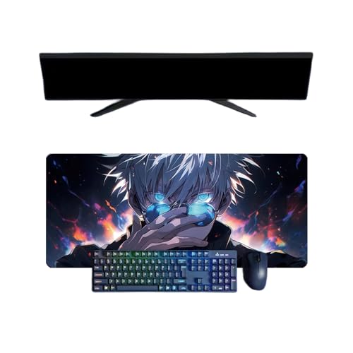 Jujutsu Kaisen Satoru Gojo Mauspad, XXL, multifunktional, Gaming, Anime, 800 x 300 mm, Gaming-Tastatur, wasserdicht und 3 mm, rutschfeste Gummibasis, strukturierte Oberfläche von ButkUs