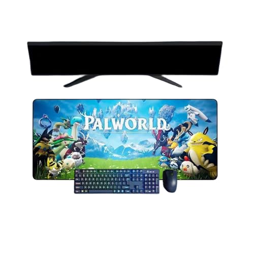 Palworld Mauspad, XXL, 800 x 300 mm, Gaming-Tastatur, wasserdicht und 3 mm, rutschfeste Gummibasis, strukturierte Oberfläche von ButkUs