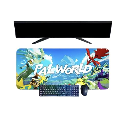 Palworld Mauspad, XXL, multifunktional, Gaming, Anime, Maus, 3 mm, Büro, rutschfest, strukturierte Oberfläche, für Computer, Gamer, Büro, Zuhause und Laptops von ButkUs