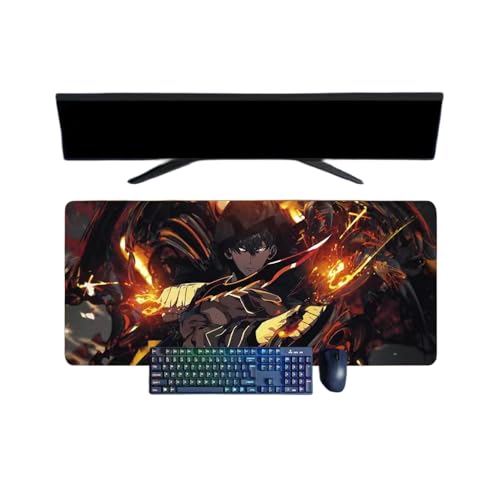 Solo Leveling Anime Mauspad XXL Multifunktion Gaming Anime Maus 3 mm Büro rutschfest strukturierte Oberfläche für Computer Gamer Büro Haus und Laptops von ButkUs