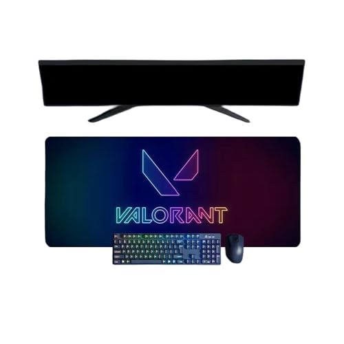 Valorant Game, XXL-Mauspad, 800 x 300 mm, Gaming-Tastatur, wasserdicht und 3 mm, rutschfeste Gummibasis, strukturierte Oberfläche von BUTKUS