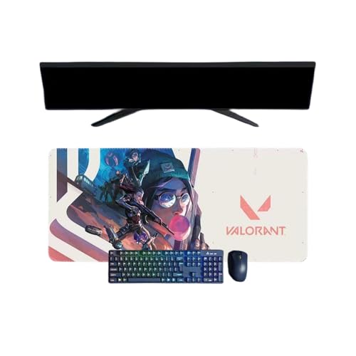 Valorant Game, XXL-Mauspad, 800 x 300 mm, Gaming-Tastatur, wasserdicht und 3 mm, rutschfeste Gummibasis, strukturierte Oberfläche von BUTKUS