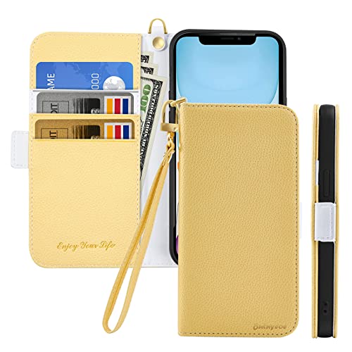 Butnyeoe Handyhülle für iPhone 11 Klappbar Hülle,Litschi Textur Leder Wallet Schutzhülle Tasche Flip Cover Case,Magnetic Closure Klapphülle mit Kartenfach Standfunktion,Gelb Butnyeoe Handyhülle für iPhone 11 Klappbar Hülle,Litschi Textur Leder Wallet Schutzhülle Tasche Flip Cover Case,Magnetic Closure Klapphülle mit Kartenfach Standfunktion,Gelb von Butnyeoe