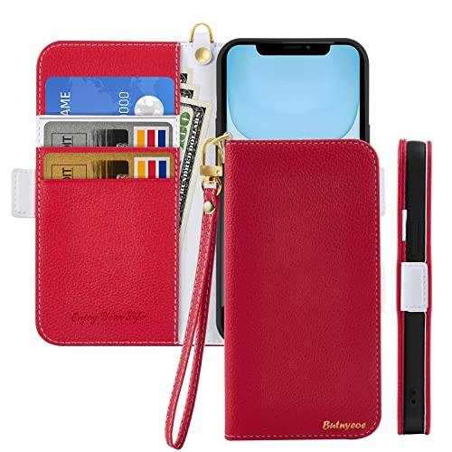 Butnyeoe Handyhülle für iPhone 11 Klappbar Hülle,Litschi Textur Leder Wallet Schutzhülle Tasche Flip Cover Case,Magnetic Closure Klapphülle mit Kartenfach Standfunktion,Rot Butnyeoe Handyhülle für iPhone 11 Klappbar Hülle,Litschi Textur Leder Wallet Schutzhülle Tasche Flip Cover Case,Magnetic Closure Klapphülle mit Kartenfach Standfunktion,Rot von Butnyeoe