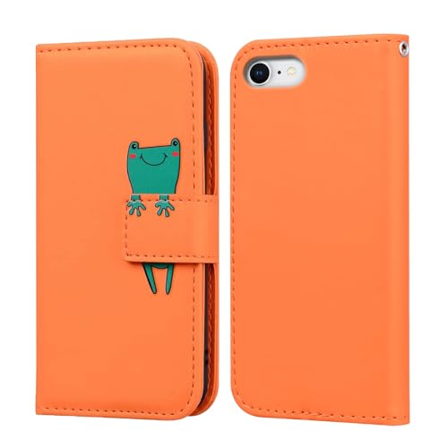 Butnyeoe Handyhülle für iPhone 16e,iPhone 16e Hülle,Karikatur Frosch PU Leder Klappbar Wallet Schutzhülle Tasche Klapphülle mit Magnetisch Kartenfach Standfunktion,Orange Butnyeoe Handyhülle für iPhone 16e,iPhone 16e Hülle,Karikatur Frosch PU Leder Klappbar Wallet Schutzhülle Tasche Klapphülle mit Magnetisch Kartenfach Standfunktion,Orange von Butnyeoe