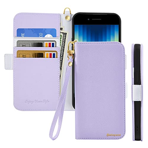 Butnyeoe Handyhülle für iPhone SE 2022/iPhone SE 2020/iPhone 8/iPhone 7 Klappbar Hülle,Litschi Textur Leder Wallet Schutzhülle Tasche Flip Cover Case Klapphülle mit Kartenfach,Helles Lila Butnyeoe Handyhülle für iPhone SE 2022/iPhone SE 2020/iPhone 8/iPhone 7 Klappbar Hülle,Litschi Textur Leder Wallet Schutzhülle Tasche Flip Cover Case Klapphülle mit Kartenfach,Helles Lila von Butnyeoe