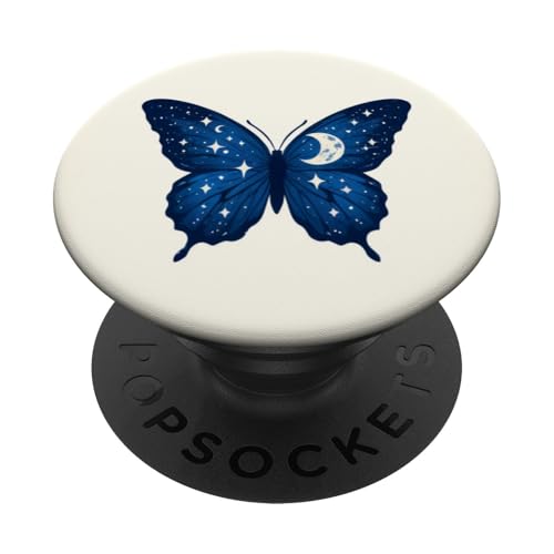 Blauer Schmetterling und Sterne PopSockets Klebender PopGrip Blauer Schmetterling und Sterne PopSockets Klebender PopGrip von Butterfly Phone Popper