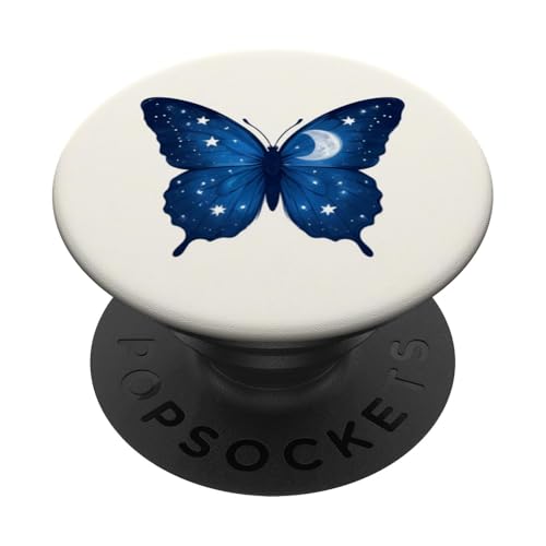 Blauer Schmetterling und Sterne PopSockets Klebender PopGrip Blauer Schmetterling und Sterne PopSockets Klebender PopGrip von Butterfly Phone Popper
