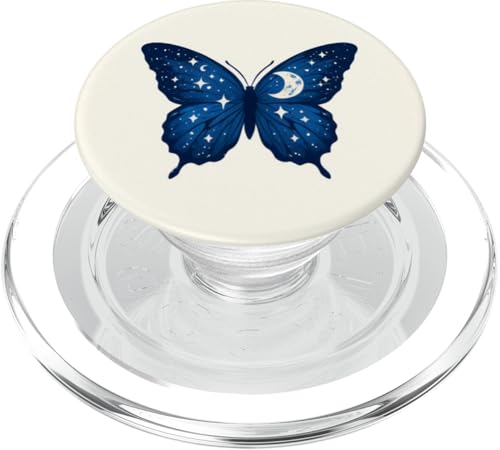 Blauer Schmetterling und Sterne PopSockets PopGrip für MagSafe Blauer Schmetterling und Sterne PopSockets PopGrip für MagSafe von Butterfly Phone Popper