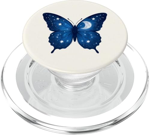Blauer Schmetterling und Sterne PopSockets PopGrip für MagSafe Blauer Schmetterling und Sterne PopSockets PopGrip für MagSafe von Butterfly Phone Popper