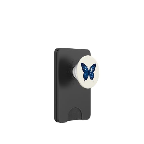 Blauer Schmetterling und Sterne PopSockets PopWallet für MagSafe Blauer Schmetterling und Sterne PopSockets PopWallet für MagSafe von Butterfly Phone Popper