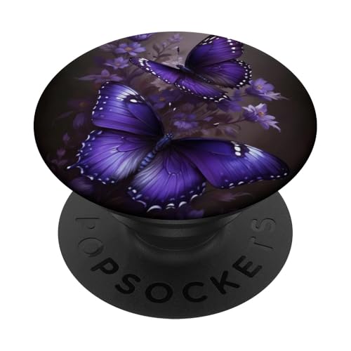 Lila Schmetterlinge süßer Schmetterling PopSockets Klebender PopGrip Lila Schmetterlinge süßer Schmetterling PopSockets Klebender PopGrip von Butterfly Phone Popper