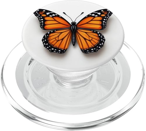Monarch Schmetterling mit Orange PopSockets PopGrip für MagSafe Monarch Schmetterling mit Orange PopSockets PopGrip für MagSafe von Butterfly Phone Popper