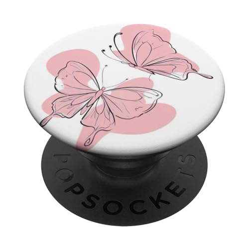 Niedliche zwei rosa Schmetterlinge PopSockets Klebender PopGrip Niedliche zwei rosa Schmetterlinge PopSockets Klebender PopGrip von Butterfly Phone Popper