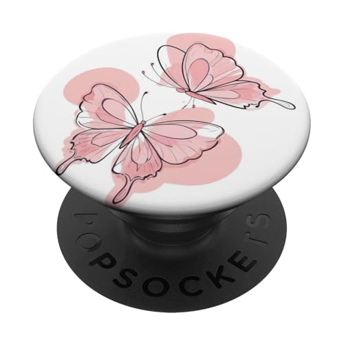 Niedliche zwei rosa Schmetterlinge PopSockets Klebender PopGrip Niedliche zwei rosa Schmetterlinge PopSockets Klebender PopGrip von Butterfly Phone Popper