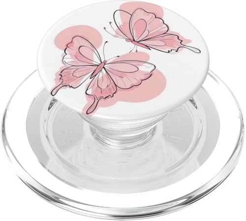 Niedliche zwei rosa Schmetterlinge PopSockets PopGrip für MagSafe Niedliche zwei rosa Schmetterlinge PopSockets PopGrip für MagSafe von Butterfly Phone Popper