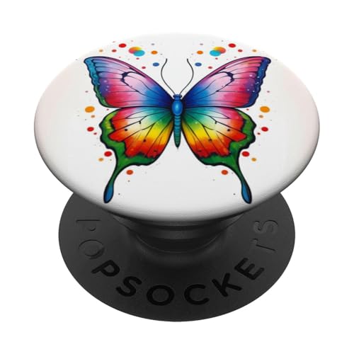 Niedlicher bunter Schmetterling PopSockets Klebender PopGrip Niedlicher bunter Schmetterling PopSockets Klebender PopGrip von Butterfly Phone Popper