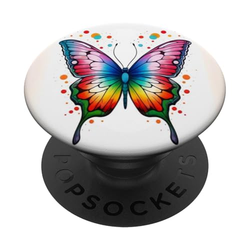 Niedlicher bunter Schmetterling PopSockets Klebender PopGrip Niedlicher bunter Schmetterling PopSockets Klebender PopGrip von Butterfly Phone Popper