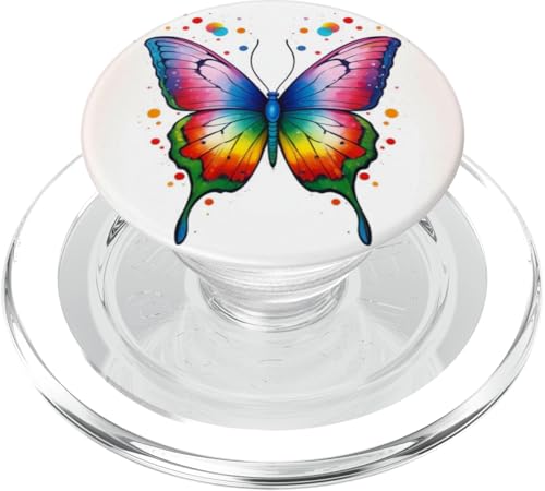 Niedlicher bunter Schmetterling PopSockets PopGrip für MagSafe Niedlicher bunter Schmetterling PopSockets PopGrip für MagSafe von Butterfly Phone Popper
