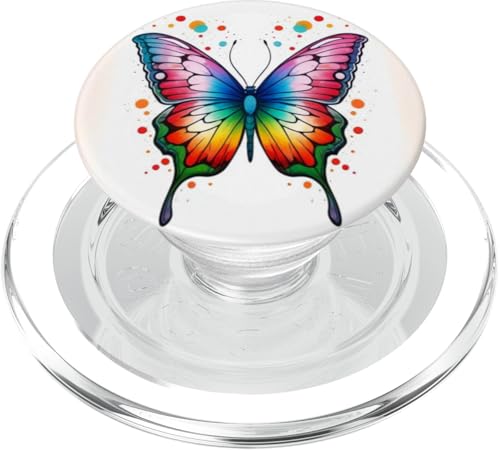 Niedlicher bunter Schmetterling PopSockets PopGrip für MagSafe von Butterfly Phone Popper