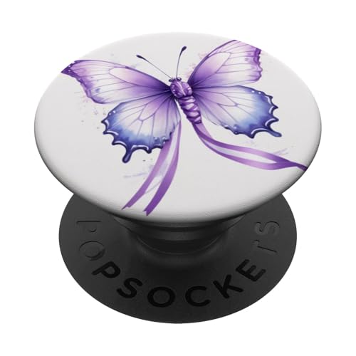Niedlicher lila Schmetterling mit Schleife PopSockets Klebender PopGrip Niedlicher lila Schmetterling mit Schleife PopSockets Klebender PopGrip von Butterfly Phone Popper