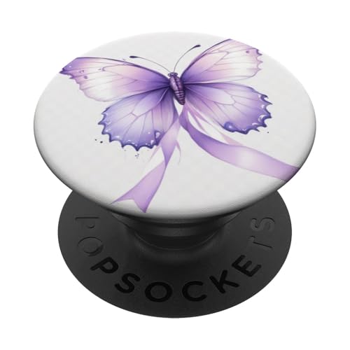 Niedlicher lila Schmetterling mit Schleife PopSockets Klebender PopGrip Niedlicher lila Schmetterling mit Schleife PopSockets Klebender PopGrip von Butterfly Phone Popper
