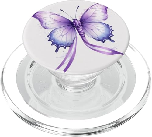 Niedlicher lila Schmetterling mit Schleife PopSockets PopGrip für MagSafe Niedlicher lila Schmetterling mit Schleife PopSockets PopGrip für MagSafe von Butterfly Phone Popper