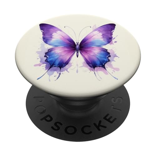 Niedlicher lila blauer Schmetterling PopSockets Klebender PopGrip Niedlicher lila blauer Schmetterling PopSockets Klebender PopGrip von Butterfly Phone Popper