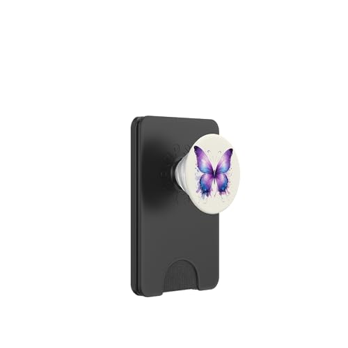 Niedlicher lila blauer Schmetterling PopSockets PopWallet für MagSafe Niedlicher lila blauer Schmetterling PopSockets PopWallet für MagSafe von Butterfly Phone Popper