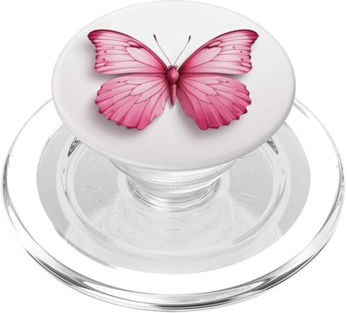 Niedlicher rosa Schmetterling PopSockets PopGrip für MagSafe von Butterfly Phone Popper